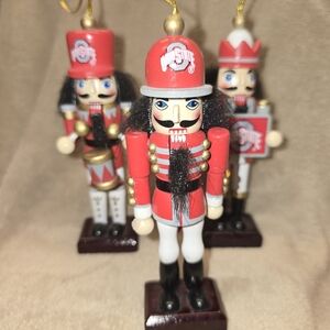 Ohio State Buckeyes nutcracker ornaments are hand-painted By FOCO